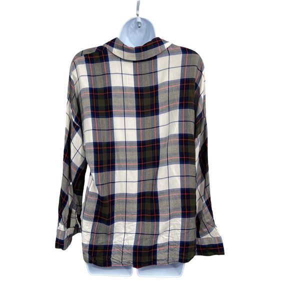 Zara Trafaluc Collection Multicolor Plaid Long‎ Sleeve Shirt Small - Picture 2 of 9